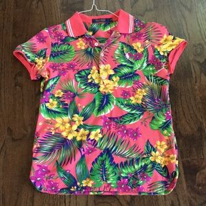 Floral Cotton Polo Size Small